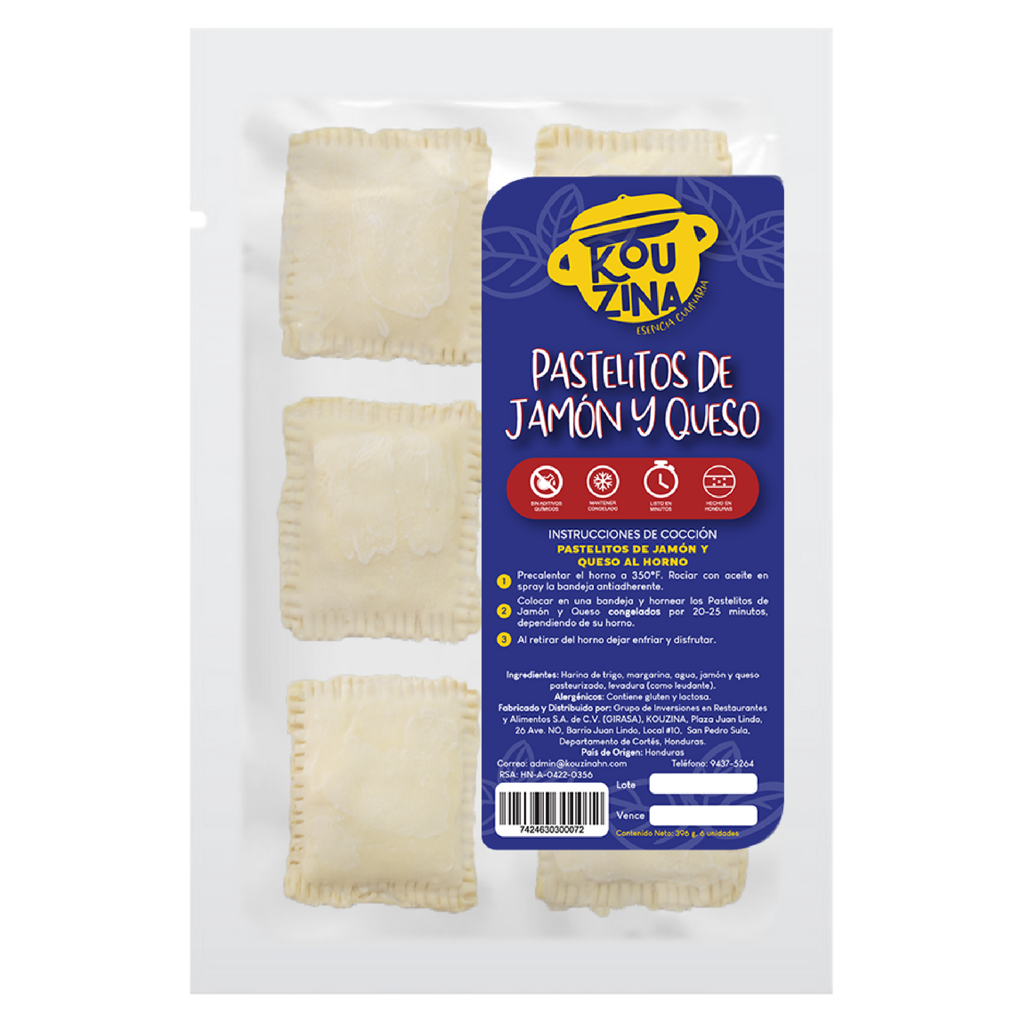 Pastelitos de Jamón y Queso